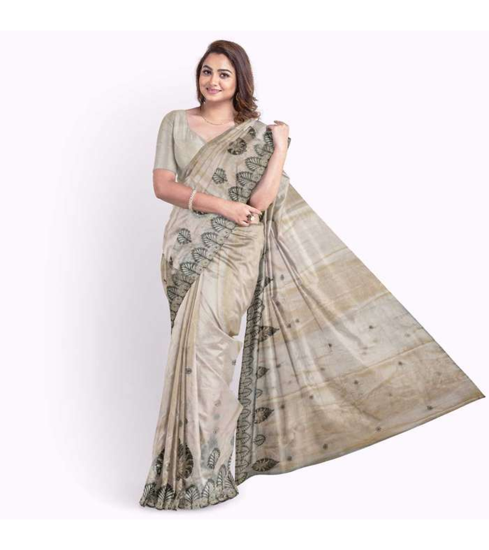 Exclusive  Jacquard Embroidery Saree